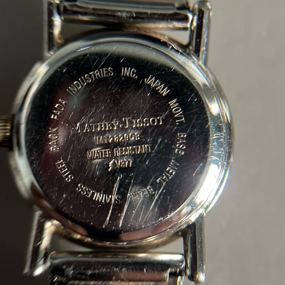 Vintage Mathey Tissot Quartz Silver Tone Ladies Mesh Band Watch